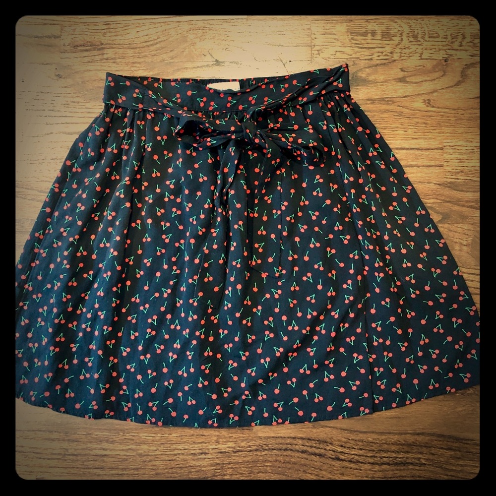 Popsugar cherry print skirt